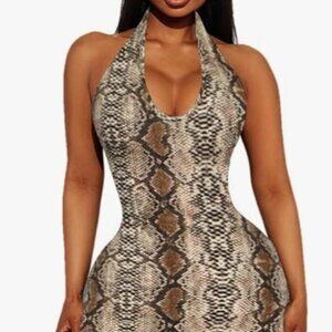 Snakeskin printed jumpsuit